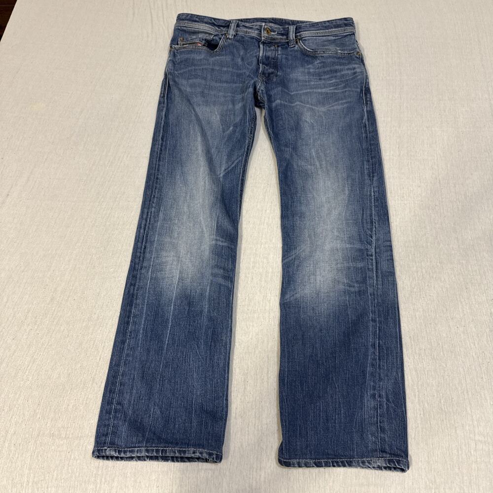 Diesel Safado Straight Mens 32x32 Blue Jeans Wash Cowboy Western Nice Fade EUC